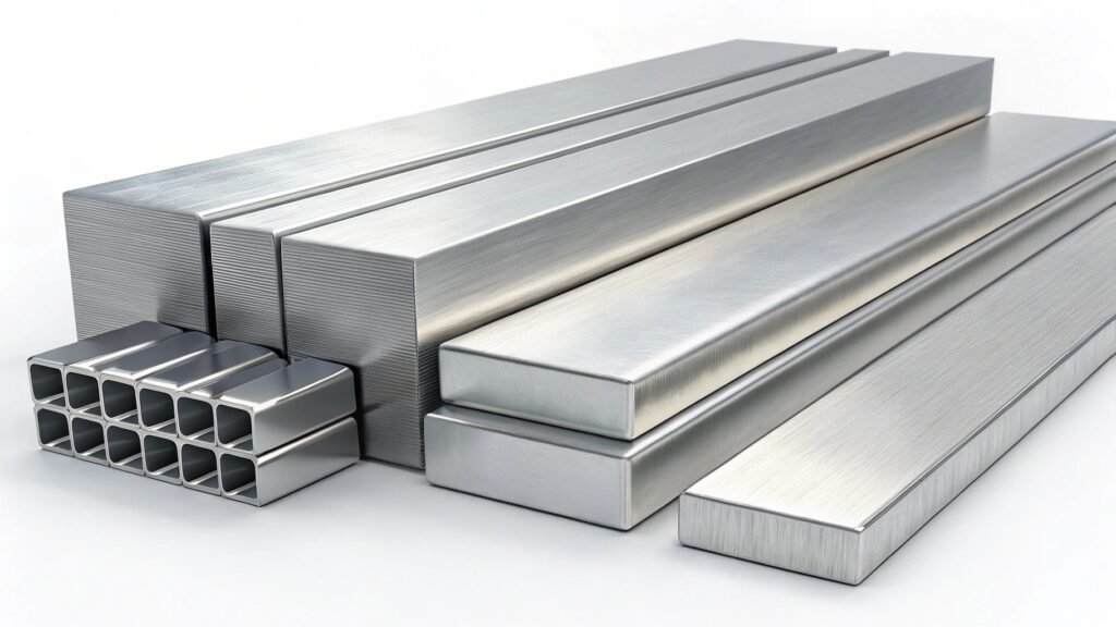 A section of the periodic table highlighting aluminum (Al) within the metallic elements, perhaps with it and its neighbors colored or boxed to emphasize its metallic classification.